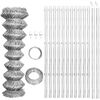 vidaXL Dr&ocirc;ten&eacute; pletivo+stĺpiky, pozinkovan&aacute; oceľ 25x1,25 m, strieborn&eacute;