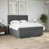 vidaXL Boxspring posteľ s matracom tmavosiv&aacute; 180x200 cm l&aacute;tka