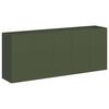 VidaXL kvetin&aacute;č Olive Green 200x40x80 cm Oceľ valcovan&aacute; za studena