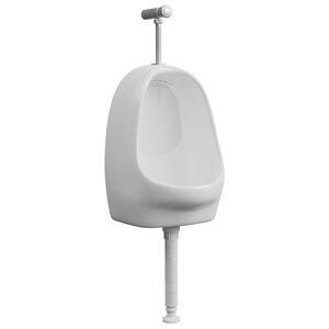 vidaXL Z&aacute;vesn&yacute; piso&aacute;r so splachovac&iacute;m ventilom keramick&yacute; biely