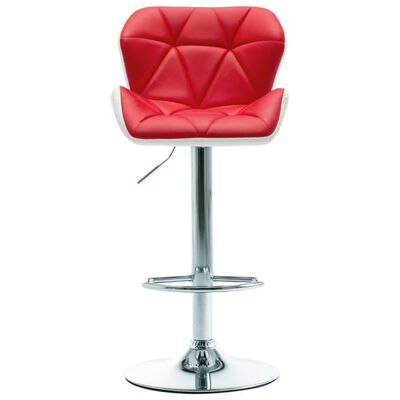 vidaXL Barová stolička červená umelá koža