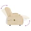 vidaXL 3-miestne sklápacie masážne kreslo+držiaky na poháre, krémové