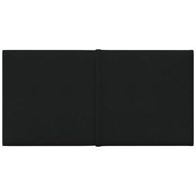 vidaXL Nástenné panely 12 ks čierne 30x15 cm látkové 0,54 m²