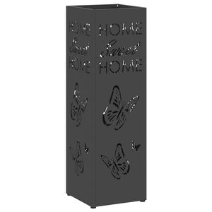 vidaXL Stojan na d&aacute;ždniky s &uacute;ložiskom Čierna 15,5 x 15,5 x 49 cm Oceľ