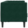 vidaXL 2-miestna pohovka Chesterfield s opierkami tmavozelen&aacute; zamat