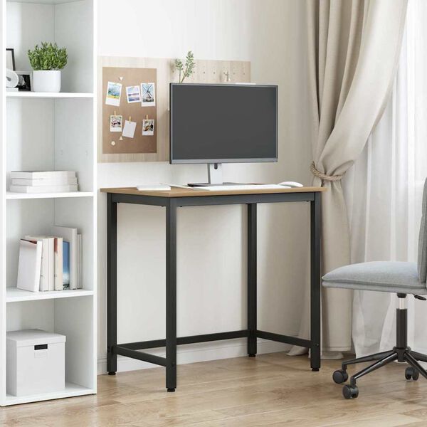 vidaXL st&ocirc;l Remeseln&yacute; dub 100 x 50 x 76,5 cm Inžinierske drevo a oceľ