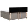 vidaXL Posteľn&yacute; r&aacute;m boxspring s matracom sivohned 180x200 cm l&aacute;tka