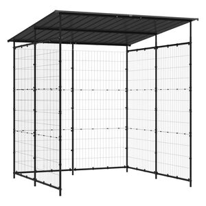 vidaXL Pr&iacute;stre&scaron;ok na bicykel 190x190x222 cm oceľov&yacute; čierny