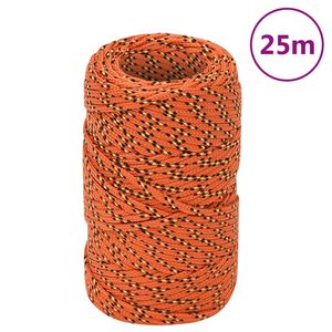 vidaXL Lodn&eacute; lano oranžov&eacute; 2 mm 25 m polypropyl&eacute;n