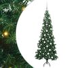 vidaXL Rohov&yacute; umel&yacute; vianočn&yacute; strom s 300 LED-i Zelen&aacute; 180 cm PVC a kov