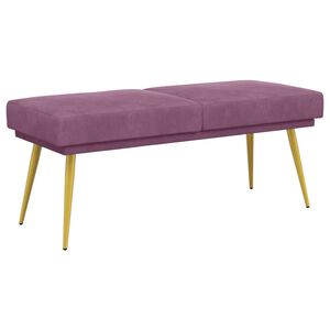 vidaXL Dvojvrstvov&aacute; lavica Fialov&aacute; 120 x 45 x 46 cm Zamat