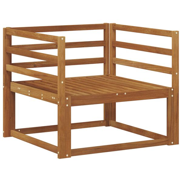 vidaXL Z&aacute;hradn&aacute; stredn&aacute; sedačka Pevn&eacute; ak&aacute;ciov&eacute; drevo Pr&iacute;rodn&aacute;