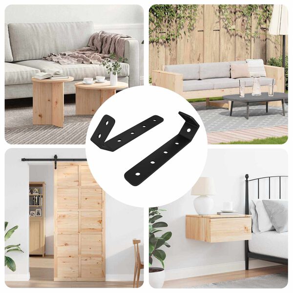 vidaXL H&aacute;čiky 2 pcs Čierna M5 x 110 mm Železo