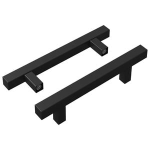vidaXL Rukov&auml;ť skrine 2 ks Čierna 150 x 12,3 x 35,2 mm Nerezov&aacute; oceľ