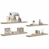 vidaXL Plávajúce nástenné police 4 ks, dubové 120x23,5x3,8 cm, MDF