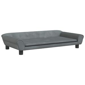 vidaXL Posteľ pre psa tmavosiv&aacute; 100x50x21 cm zamat