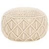 vidaXL Ručne vyroben&aacute; taburetka macrame 45x30 cm, bavlna