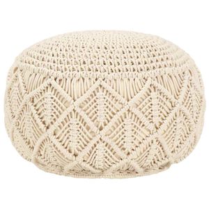 vidaXL Ručne vyroben&aacute; taburetka macrame 45x30 cm, bavlna
