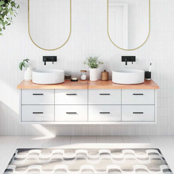 vidaXL K&uacute;peľňov&aacute; doska bledohned&aacute; 180x40x(2-4) cm o&scaron;etren&yacute; mas&iacute;v