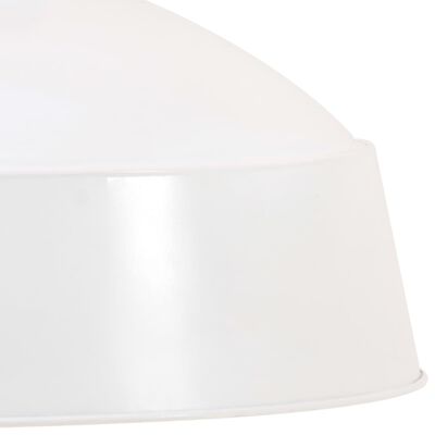 vidaXL Industriálna závesná lampa 42 cm, biela E27
