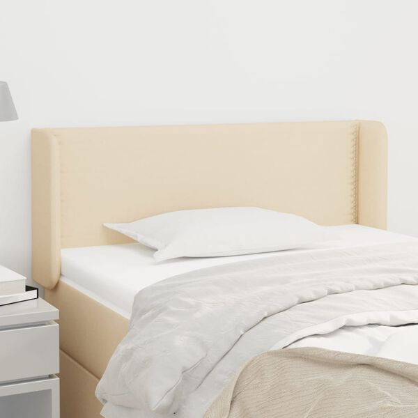 vidaXL Čelo postele so z&aacute;hybmi kr&eacute;mov&yacute; 103x16x78/88 cm l&aacute;tka