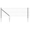 vidaXL Eur&oacute;psky plot s hrotmi 10 x 0,6 m PVC potiahnut&aacute; oceľ Siv&aacute;