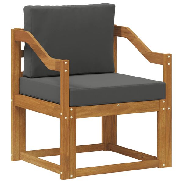 vidaXL Vonkaj&scaron;ia pohovka Mas&iacute;vne ak&aacute;ciov&eacute; drevo a polyester Pr&iacute;rodn&aacute;