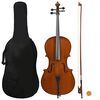 vidaXL Violončelo s ta&scaron;kou a sl&aacute;kom z pr&iacute;rodn&yacute;ch vlasov, pr&iacute;rodn&eacute; 4/4