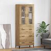 vidaXL Highboard Remeseln&yacute; dub 69,5 x 34 x 180 cm Kompozitn&eacute; drevo