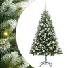 vidaXL Umel&yacute; vianočn&yacute; stromček s umel&yacute;m snehom 150 LED Tepl&aacute; biela