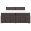 vidaXL Boxspring posteľ s matracom tmavohned&aacute; 200x200 cm l&aacute;tka
