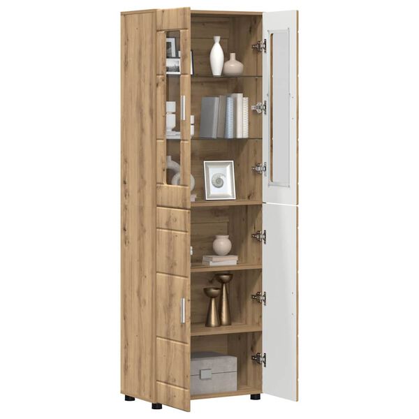 vidaXL Highboard s poličkou FLORIN Remeseln&yacute; dub 60 x 35 x 182 cm