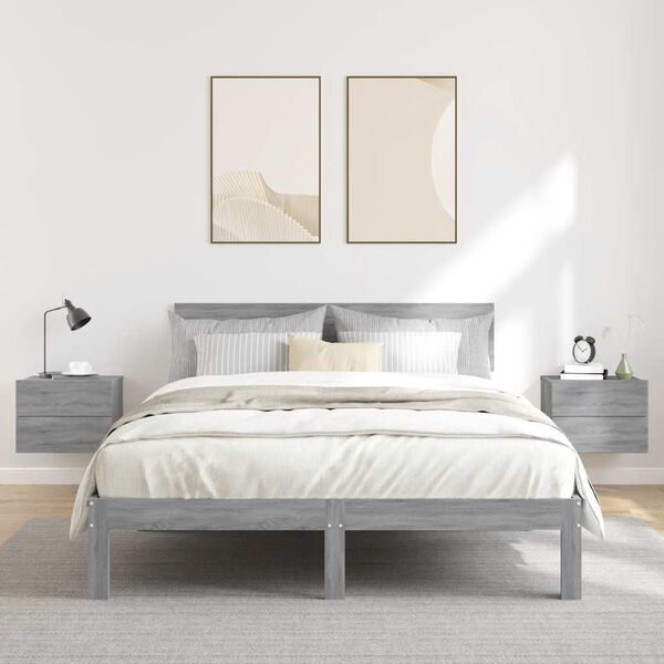 vidaXL Nočn&eacute; stol&iacute;ky 2 ks siv&yacute; dub sonoma 40x30x30 cm spracovan&eacute; drevo