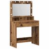 vidaXL Toaletn&yacute; stol&iacute;k Star&eacute; drevo 75,5 x 41 x 135 cm Kompozitn&eacute; drevo