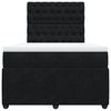 vidaXL Boxspring posteľ s matracom čierna 120x190 cm zamat