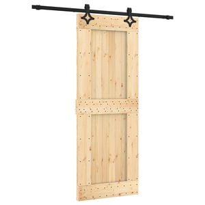 vidaXL Posuvn&eacute; dvere 80 x 210 cm Mas&iacute;vne borovicov&eacute; drevo (neupraven&eacute;)
