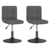 vidaXL Otočné jedálenské stoličky 2 ks tmavosivé zamatové