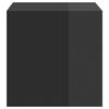 vidaXL Nástenné skrinky 2ks, lesklé čierne 37x37x37cm kompozitné drevo