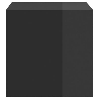 vidaXL Nástenné skrinky 2ks, lesklé čierne 37x37x37cm kompozitné drevo