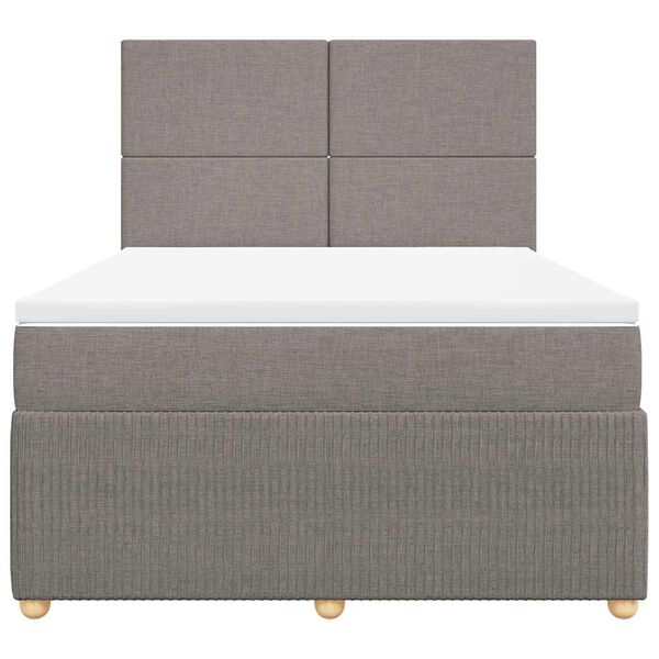 vidaXL Posteľn&yacute; r&aacute;m boxspring s matracom sivohned 160x200 cm l&aacute;tka