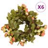 vidaXL Kvetinov&eacute; girlandy 6 ks, z&aacute;pad slnka, červen&eacute; 215 cm