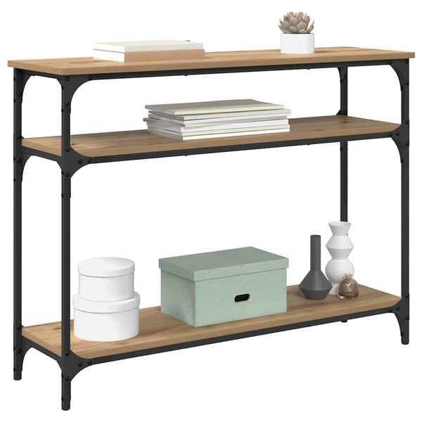 vidaXL Konzolov&yacute; st&ocirc;l Remeseln&yacute; dub 100 x 29 x 75 cm Kompozitn&eacute; drevo