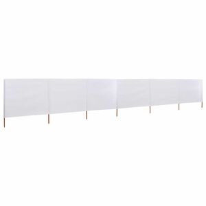 vidaXL 6-panelov&aacute; z&aacute;brana proti vetru biela 800x80 cm l&aacute;tkov&aacute;