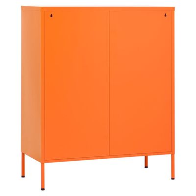 vidaXL Úložná skrinka oranžová 80x35x101,5 cm oceľ