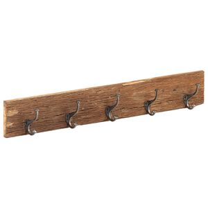vidaXL Ve&scaron;iak do predsiene s 5 h&aacute;čikmi 100x2,5x15 cm recyklovan&yacute; mas&iacute;v