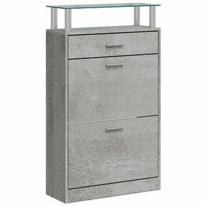 vidaXL Botn&iacute;k bet&oacute;novo siv&yacute; 63x24x104 cm spracovan&eacute; drevo