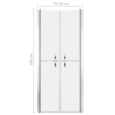 vidaXL Sprchové dvere, matné, ESG 76x190 cm