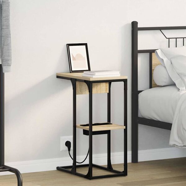 vidaXL Nočn&yacute; stol&iacute;k Sonoma dub 41,5 x 26 x 60,5 cm Kompozitn&eacute; drevo