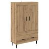 vidaXL Highboard Remeselný dub 69,5 x 31 x 115 cm Kompozitné drevo