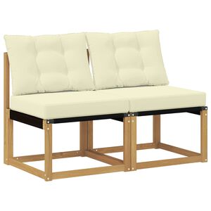 vidaXL 2 Kus Z&aacute;hradn&aacute; stredn&aacute; sedačka